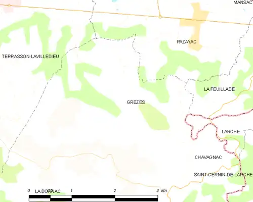 Detailkaart van de gemeente