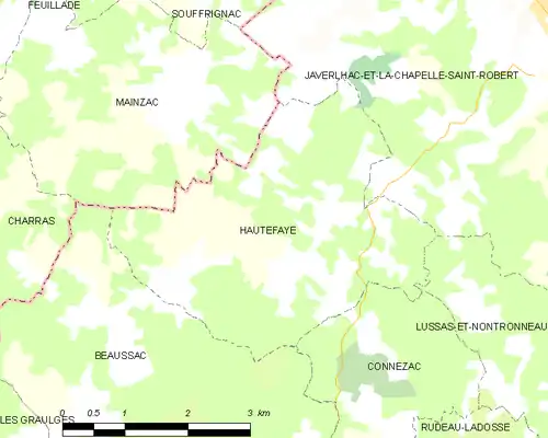 Detailkaart van de gemeente