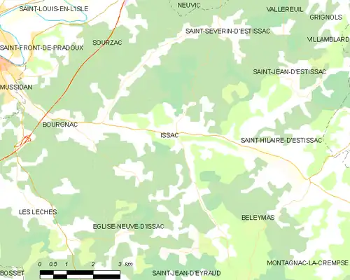 Detailkaart van de gemeente