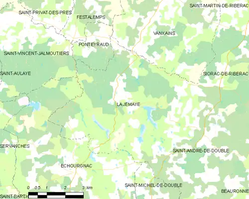 Detailkaart van de gemeente