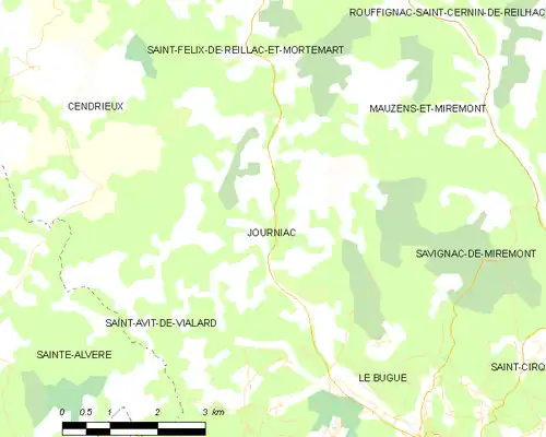 Detailkaart van de gemeente