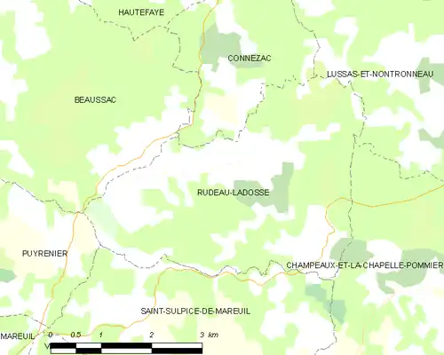 Detailkaart van de gemeente