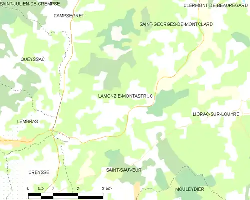 Detailkaart van de gemeente