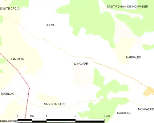 Detailkaart van de gemeente
