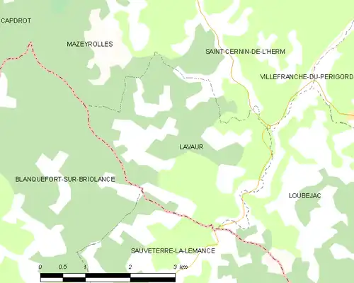 Detailkaart van de gemeente