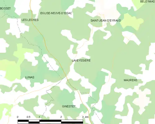 Detailkaart van de gemeente