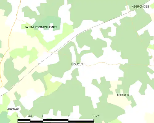 Detailkaart van de gemeente