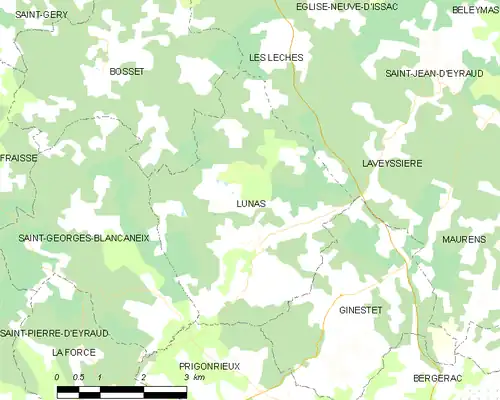 Detailkaart van de gemeente