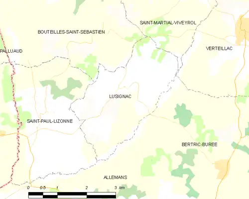 Detailkaart van de gemeente