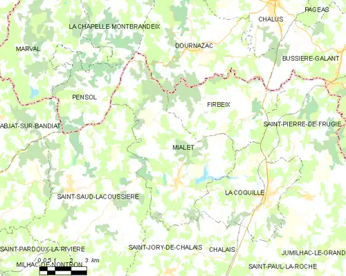 Detailkaart van de gemeente