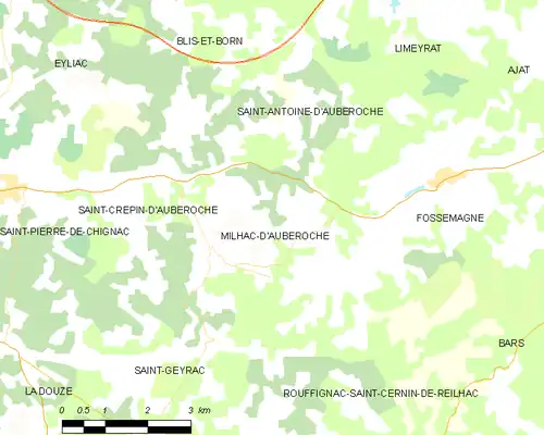 Detailkaart van de gemeente