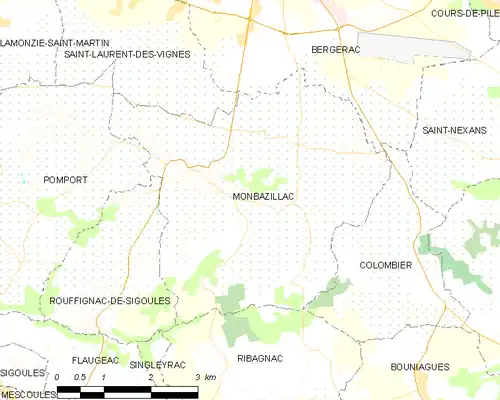Detailkaart van de gemeente