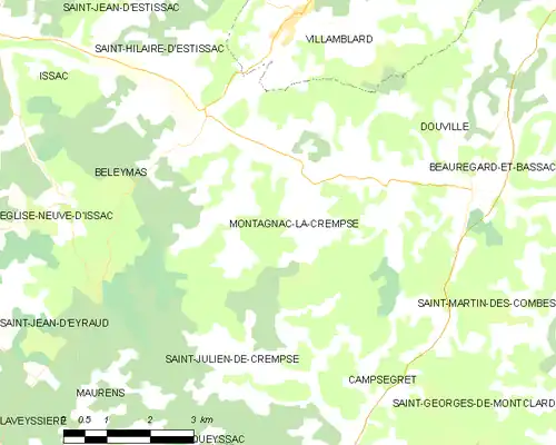 Detailkaart van de gemeente