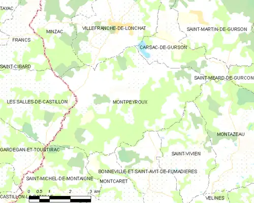 Detailkaart van de gemeente