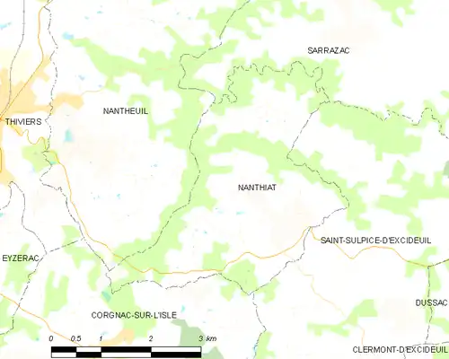Detailkaart van de gemeente