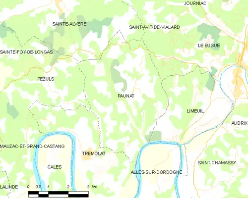 Detailkaart van de gemeente