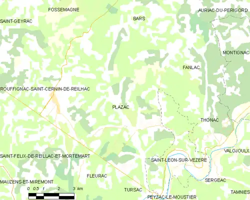 Detailkaart van de gemeente