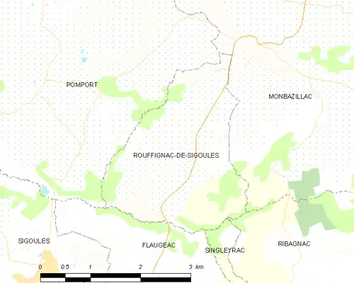 Detailkaart van de gemeente