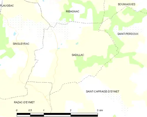 Detailkaart van de gemeente