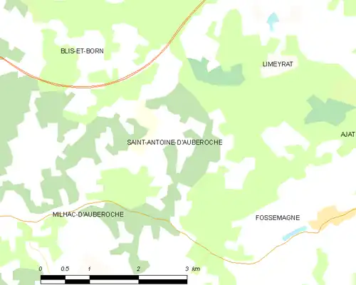 Detailkaart van de gemeente