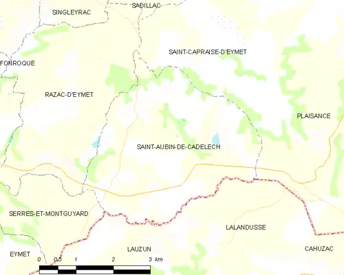 Detailkaart van de gemeente