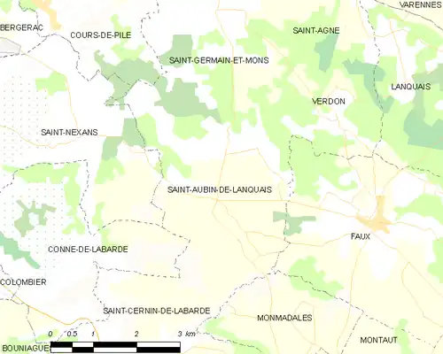 Detailkaart van de gemeente