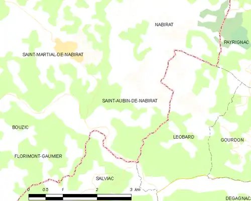 Detailkaart van de gemeente