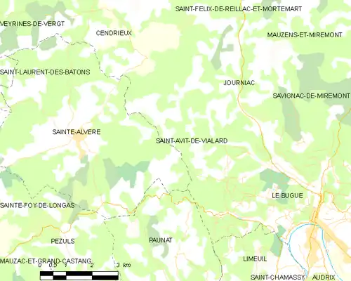 Detailkaart van de gemeente