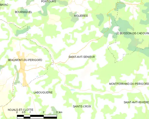 Detailkaart van de gemeente