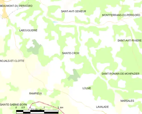 Detailkaart van de gemeente