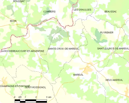 Detailkaart van de gemeente