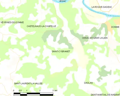 Detailkaart van de gemeente