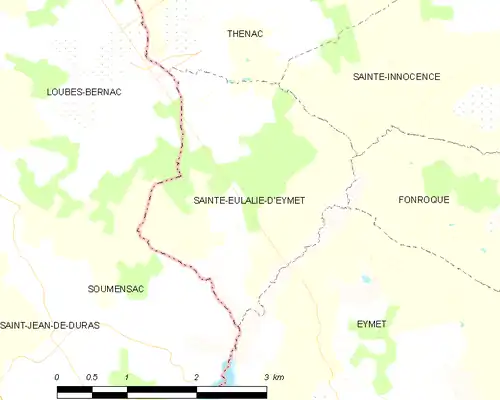 Detailkaart van de gemeente