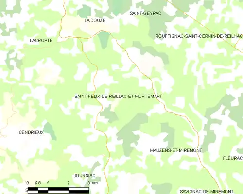 Detailkaart van de gemeente