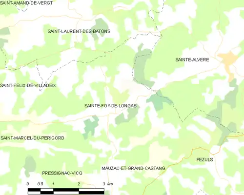 Detailkaart van de gemeente