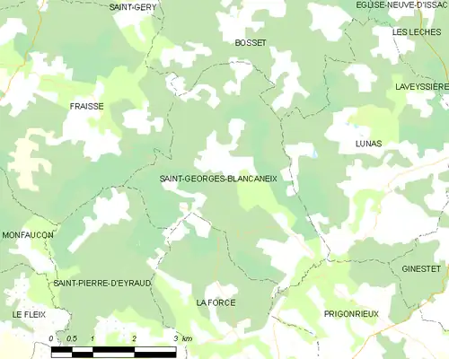 Detailkaart van de gemeente