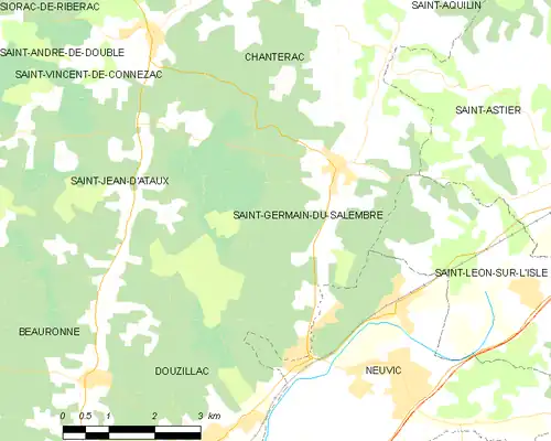 Detailkaart van de gemeente