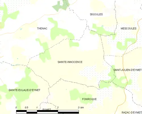 Detailkaart van de gemeente
