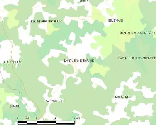 Detailkaart van de gemeente