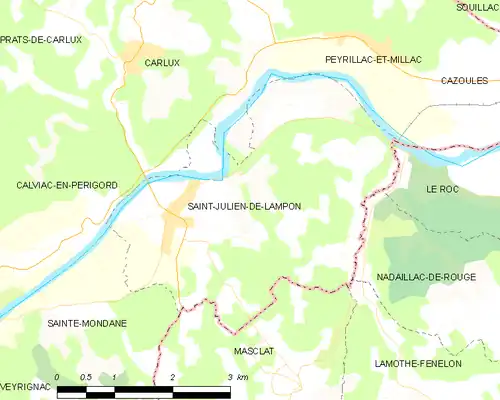 Detailkaart van de gemeente