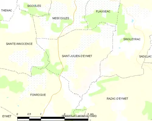 Detailkaart van de gemeente