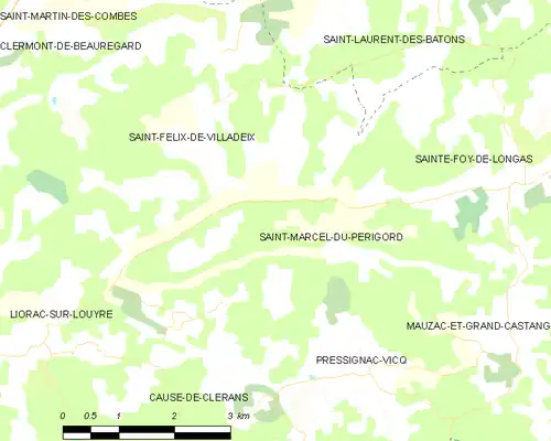 Detailkaart van de gemeente