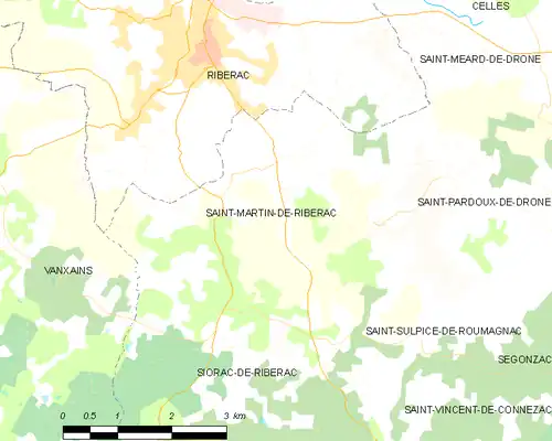 Detailkaart van de gemeente