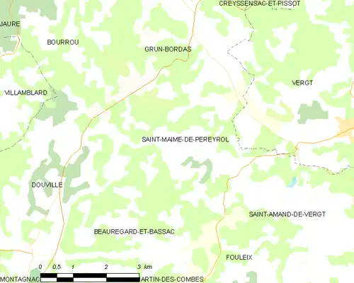 Detailkaart van de gemeente