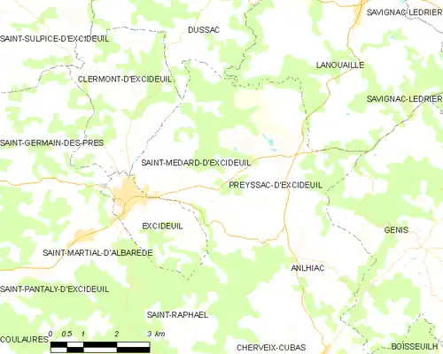 Detailkaart van de gemeente