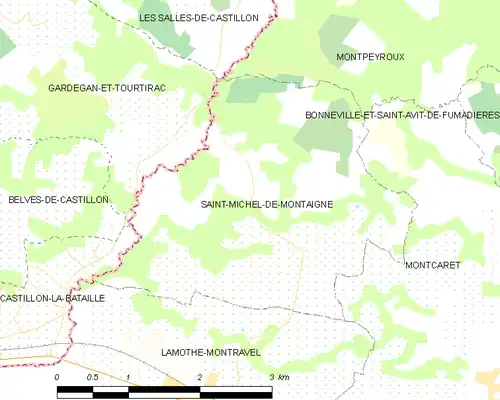 Detailkaart van de gemeente