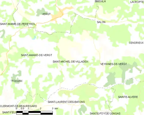 Detailkaart van de gemeente