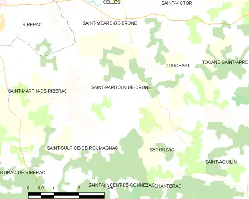 Detailkaart van de gemeente