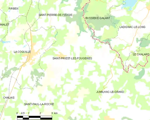 Detailkaart van de gemeente