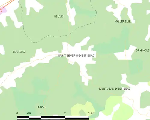 Detailkaart van de gemeente